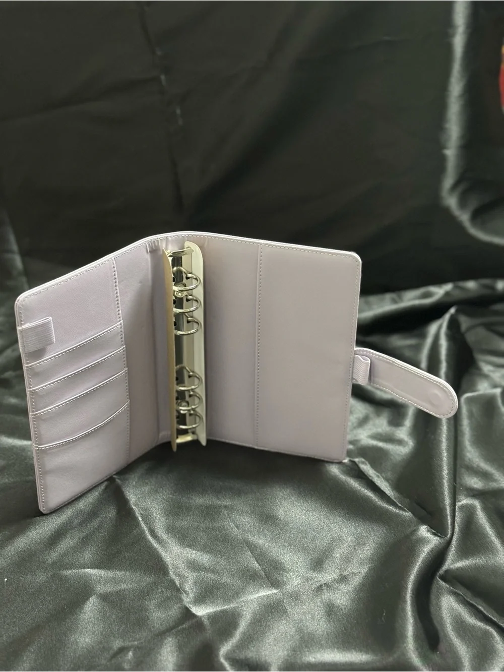 Light Lilac Leather Planner with Snap Closure/ Budget Binder A6